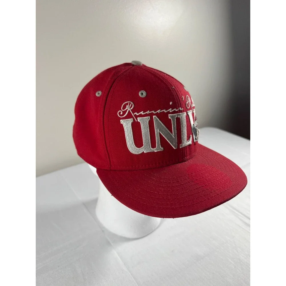 90s Vintage New Era UNLV Runnin Rebels Wool Snapback Hey Reb Mascot Mens NCAA